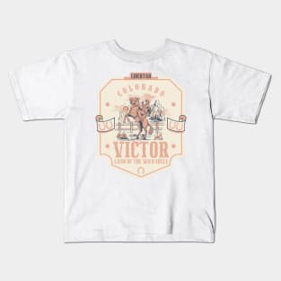 Victor Colorado wild west town Kids T-Shirt